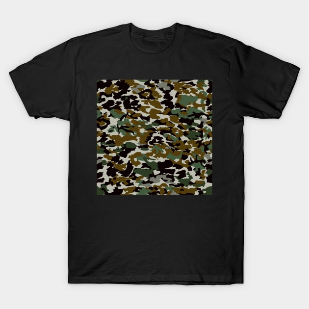 Camouflage, Military Pattern T-Shirt by ilhnklv